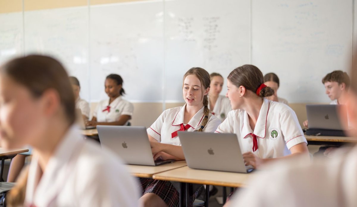 Secondary students in a classroom.